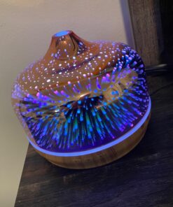 Porseme 500ml Essential Oil Diffuser 3D Glass Aromatherapy Ultrasonic Humidifier - Auto Shut-Off, Timer Setting, BPA Free for Home Hotel Yoga SPA Gift F2-500ml Rose Gold Giant 45 718RKaO6OgL