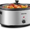 Gourmia PC710 Slow Cooker - Oval - Auto Mode - Cool Touch Handles - 7 Qt - 320W - Stainless Steel