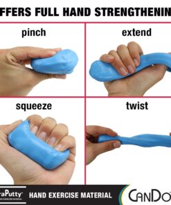 CanDo TheraPutty Standard 4oz Blue Firm Hand Exercise Putty For Rehabilitation, Exercises, Hand Therapy, Strengthening, Motor Skills, Stress Relief 4-ounce 12 718T3LYydLL 4