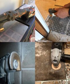 XXGO 4 Pcs Diamond Carbide Oscillating Multi Tool Semi Circle Finger Segment Swing Grit Grout Saw Blades XG4004 Assorted Carbide Diamond Blades - 4 Pcs 15 718T74qz4ML