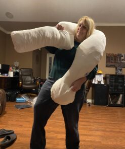 Pharmedoc Pregnancy Pillows, U-Shape Full Body Pillow – Air White Cover – Pregnancy Pillows for Sleeping – Body Pillows for Adults, Maternity Pillow and Pregnancy Must Haves 22 718TEI4mfRL