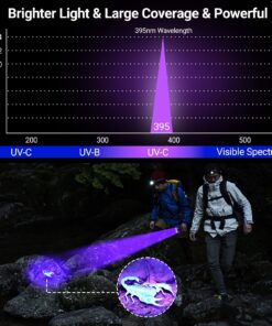 UV Flashlight Black Light, LOFTEK 51 LED 395 nm Blacklight Flashlite Pet Urine Detector for Dog Urine, Dry Stains, Bed Bug, Scorpion, Matching with Pet Odor Eliminator 25 718TLusVwuL