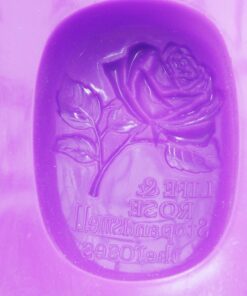 X-Haibei Love Life Rose SOAP Rectangular Lotion Bar Silicone Flower Mold 4 Cavity Soap Making Mold Supplies 3oz per Cell 12 718TZTvo5L