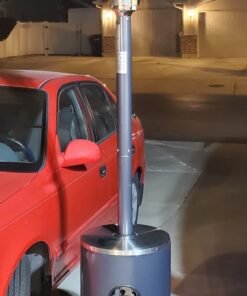 EAST OAK 50,000 BTU Patio Heater with Sand Box, Table Design, Double-Layer Stainless Steel Burner, Wheels, Triple Protection System, Outdoor Heater for Home and Residential, 2023 Upgrade, Black 60 718Tjed d8L