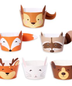 Woodland Baby Shower Cupcake Wrappers- Set of 24 Woodland Creatures 26 718TwuQfcqL