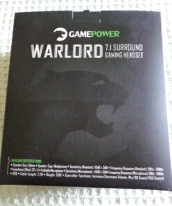 GAMEPOWER Warlord RGB Gaming Headset - 7.1 Virtual Surround Sound, Wired Headphones with 50MM Drivers, Noise Cancelling Mic for PC, PS4, PS5 - Ideal for Gamers, Black Head Set 18 718USITO NL