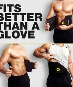 ActiveGear Waist Trimmer Belt Slim Body Sweat Wrap for Stomach and Back Lumbar Support Yellow Large 31 718VhVsRayL