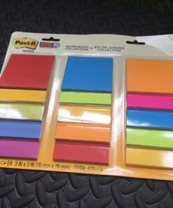 Post-it Super Sticky Notes, 3x3 in, 15 Pads, 2x the Sticking Power, Energy Boost, Bright Colors (Orange, Pink, Blue, Green), Recyclable (654-24SSAU-CP) 23 718WECWbumL