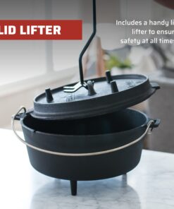 Camp Chef 12 Qt Seasoned Cast Iron Dutch Oven 30 718WMCCYcL