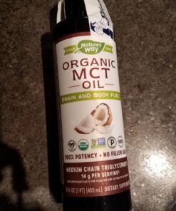 Nature's Way MCT Oil, Brain and Body Fuel from Coconuts*; Keto and Paleo Certified, Organic, Gluten Free, Non-GMO Project Verified, 16 Fl. Oz. Coconut 16 Fl Oz (Pack of 1) 35 718Wezo UdL