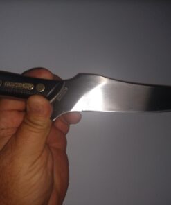 Old Timer 15OT Deerslayer 10.5in High Carbon S.S. Full Tang Fixed Blade Knife with 5.6in Clip Point Blade, Black Sawcut Handle, and Leather Belt Sheath for Hunting, Camping, Skinning, EDC, and Outdoor 15OT Deerslayer (Box) 25 718X700UkPL