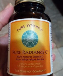 PURE SYNERGY Pure Radiance C | Organic Vitamin C Capsules | 100% Natural, Whole Food, Non-GMO Supplement with Camu Camu Extract | for Immune and Collagen Support (90 Capsules) 36 718XZ000qSL