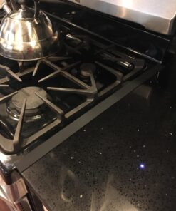 Silicone Stove Counter Gap Cover 21" by Kindga, Easy Clean Gap Filler Sealing Spills Between Kitchen Counter, Appliances,Stovetop, Oven, Washing Machine, Washer, Dryer Set of 2 (Black) 21" Black 43 718Xa1KUPtL