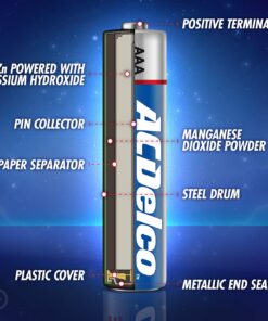 ACDelco 100-Count AAA Batteries, Maximum Power Super Alkaline Battery, 10-Year Shelf Life, Recloseable Packaging 1 Count (Pack of 100) 18 718XjWy3DrL