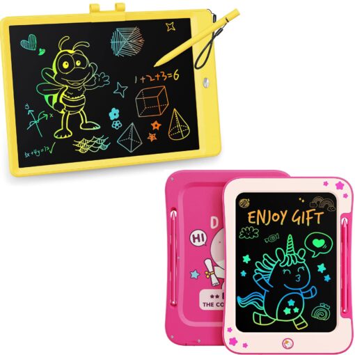 KOKODI LCD Writing Tablet, Colorful Toddler Doodle Board Drawing Tablet, Erasable Reusable Electronic Drawing Pads, Educational and Learning Toy for 3-6 Years Old Boy and Girls