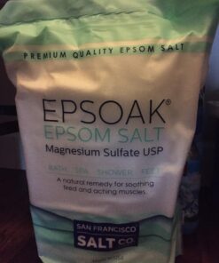Epsoak Epsom Salt 19 lb Resealable Bulk Bag, Magnesium Sulfate USP. Unscented, Made in The USA, Cruelty-Free Certified 19 Pound (Pack of 1) 33 718YuZuJsL 1