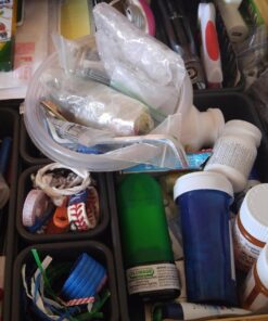 Madesmart 8-Piece Interlocking Bin Pack for Drawer Organization, Plastic Interlocking Junk Drawer Organizer Tray, Granite 51 718Z8KBRTBL