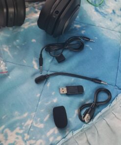 Tatybo Wireless Gaming Headset for PS4, PS5, PC - 2.4GHz Gaming Headphones with Detachable Noise Canceling Microphone, 30-Hr Battery Gaming Headsets for Laptop, Switch, Mac (Black) Black 43 718ZCMpc7VL