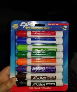 EXPO Low Odor Dry Erase Markers, Chisel Tip, Assorted Colors, 8 Pack 8 Count (Pack of 1) 13 718ZTwaYuBL