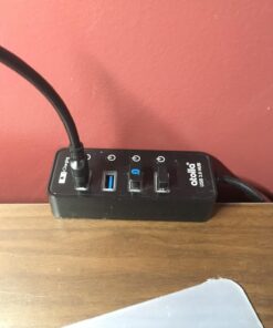 USB 3.0 Hub, atolla 4 Ports Super Speed USB 3 Hub Splitter with On Off Switch with 1 USB Charging Port (Cable Length 2 Feet, No AC Adapter) (4-Port hub) 34 718ZkCZZ9FL