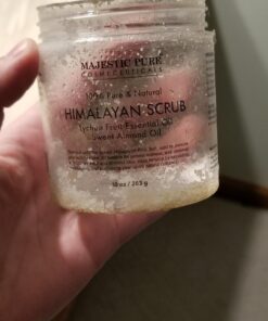 MAJESTIC PURE Himalayan Salt Body Scrub with Lychee Oil, Exfoliating Salt Scrub to Exfoliate & Moisturize Skin, Deep Cleansing - 10 oz 10 Fl Oz (Pack of 1) 38 718aE2EwtBL