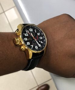 Invicta Men's I-Force Left Handed Quartz Watch with Leather Strap, Black (Model: 3330) 36 718aHaEqoL