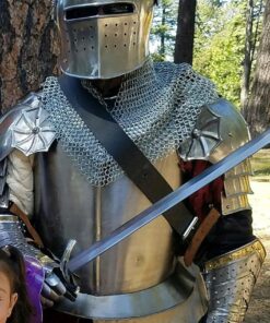 THOR INSTRUMENTS Medieval Articulated Gauntlets with Brass Accents Rustic Vintage Home Decor Gifts Silver 20 718aJtO04CL