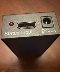 ATXOM HDMI Over Ethernet Extender, Over Cat 5e/6/7 LAN Cable, Up to 200Ft, Full HD 1080P @ 60HZ, EDID Copy, Dolby Digital/DTS Compatible, High Resolution Signal, POC Transmitter and Receiver 70 718aeoP86LL