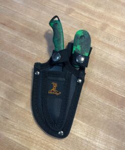 Elk Ridge-Outdoors 2-PC Fixed Blade Hunting Knife Set-Black Stainless Steel Skinner&Gut Hook Blades,Camo Coated Nylon Fiber Handles,Nylon Sheath-Hunting,Survival-ER-300CA,7-Inch/6.5-Inch Overall 32 718auDDMP9L