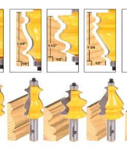 YONICO Architectural Molding Router Bits Set 5 Bit 1/2-Inch Shank 16501 5 Bit Set - 1/2" Shank 6 718bXwhK4QL