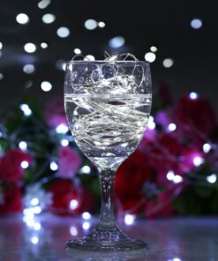 YIHONG 4 Set Fairy Lights Battery Operated Christmas String Lights with Remote Timer for 8 Modes Twinkle Lights 16.4 feet 50 LED Firefly Lights -White 34 718baha19bL