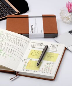 Grid Paper Notebook - Hardcover Classic Notebook with Pen Holder - Thick Premium Paper + Page Dividers Gifts 8.4 x 5.7 In 40 718c30RN0IL