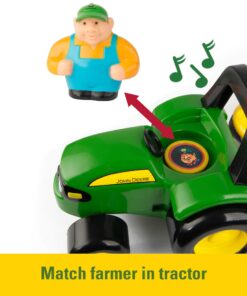 John Deere Animal Sounds Hayride Musical Tractor Toy - Musical Hayride and Farm Animal Toddler Toys - Includes Farmer Figure, Tractor, and 4 Farm Animals - Ages 12 Months and Up 12 718c5N6eKbL 1