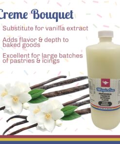 Magic Line Creme Bouquet Flavoring Oil for Baking - Replaces Vanilla Flavor Extracts (32 Ounces) 32 Fl Oz (Pack of 1) 16 718cuHeBMHS