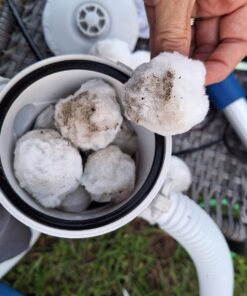 Aitsite 1.5 lbs Pool Filter Balls Eco-Friendly Fiber Filter Media for Swimming Pool Sand Filters (Equals 50 lbs Pool Filter Sand) 1.5 Pounds 32 718dbmOsbOL