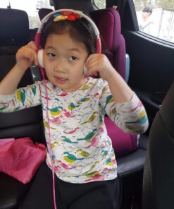 BuddyPhones Explore+, Volume-Limiting Kids Headphones, Built-in Audio Sharing Cable with in-Line Mic, for Kindle, iPad, iPhone, or Android, Rose Pink 22 718ebIf6DnL