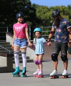 Roller Derby Firestar Youth Skates for Girls, Boys, Beginners, Kids White/Pink Size 3 16 718ellWA0BS 1