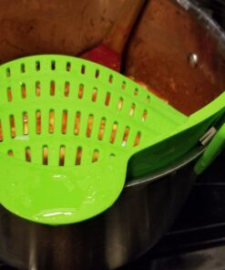Kitchen Gizmo Snap 'N Strain Strainer, Clip On Silicone Colander, Fits all Pots and Bowls - Lime Green 43 718f20IwGwL
