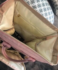 AMILLIARDI Diaper Bag Backpack - 6 INSULATED Bottle Holders - Detachable Stroller Straps (Light Pink) Light Pink 38 718gNQbly4L