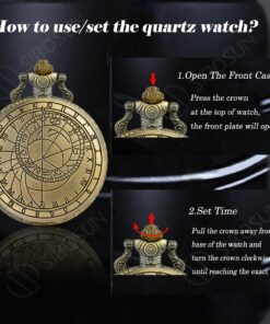 SIBOSUN Pocket Watch Chain Quartz Movement Arabic Numerals Half Hunter Smooth Back Case Bronze Vintage Box 53.Copper 13 718h7kLziNL