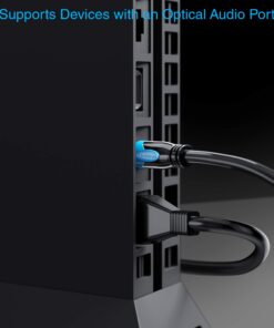 BlueRigger Digital Optical Audio Toslink Cable (25FT, Fiber Optic Cord, in-Wall CL3 Rated, 24K Gold-Plated) - Compatible with Home Theatre, Sound Bar, TV, Xbox, Playstation PS5/PS4 25FT 12 718h7nbW9L