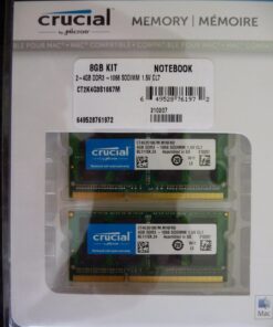 Crucial Technology 8GB Kit (4GBx2), 204-pin SODIMM, DDR3 PC3-8500, 8GB KIT (4GBx2) DRAM 26 718hKquVjyL