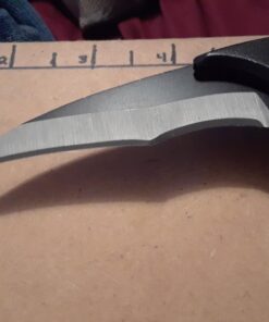 Dark Twin Blade Knife - Double Edge Folding Pocket with clip, 11" Stainless Steel Two Sharp Cut (Black) Black 57 718hZJhukmL