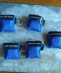 LSIKA-Z 5pcs CPR Face Shield Mask Keychain Ring Emergency Kit CPR Face Shields for First Aid or CPR Training (Blue-5) Blue-5 20 718ha MZApL