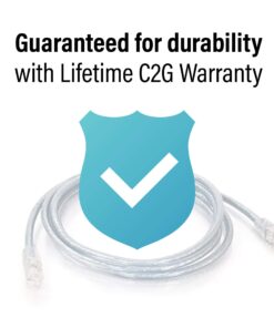 C2G RJ11 Modem Cable For DSL Internet - Connects Phone Jack To Broadband DSL Modems For High Speed Data Transfer - 7ft Long Ethernet Network Cable With Double-Shielding To Reduce Interference - 28721 17 718hv2kLsgL