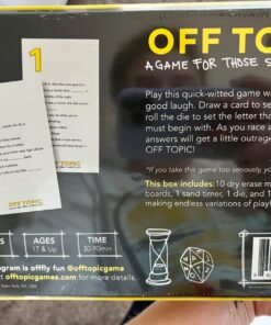 OFF TOPIC Party Game for Adults - Fun Adult Board Games for Groups of 2-8 Players - Hilarious Game Night Card Game for Friends, Family & More Yellow 54 718i1D8BlUL