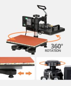 F2C Heat Press Combo 5 in 1 Heat Press Machine, Digital Multifunctional Sublimation Heat Transfer Machine Swing Away 360 Degree Rotation for T Shirts, Mug, Hat, Plate, Cap, Pattern Printing, 12"x15" 38 718ixA9u6OL