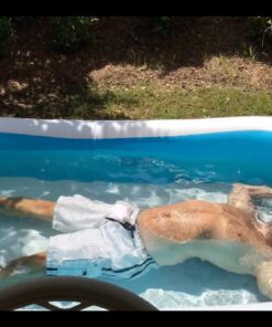 Intex 56483EP Inflatable 8.5' x 5.75' Swim Center Family Pool for 2-3 Kids, Backyard Splash Pool for Children 6+ Years Old, 198-Gallons, Blue & White Family Swim Center 40 718jMHe14LL 1