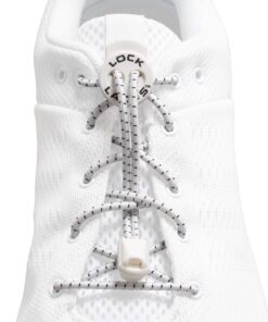 Lock Laces - Elastic No Tie Shoe Laces (Pack of 3) One Size Fits All, for Kids and Adults, Elastic No Tie Shoe Laces Black-white-gray 14 718kWCYRHyL