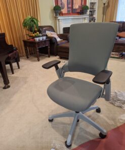 CLATINA Swivel Executive Computer Chair with 3D Armrest and Lumbar Support, Adjustable Ergonomic Fabric Backrest Task Chair for Home Office Conference Room 1 pack-No headrest Black-fabric 33 718khbFErL